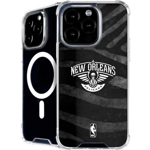 NBA New Orleans Pelicans Black Animal Print iPhone 16 Pro MagSafe Case